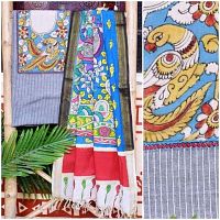 Buy Online  ladies Kalamkari Dress Material   - SSethnics